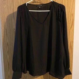 Sheer black blouse